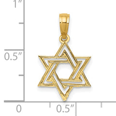 14K Polished Star Of David Charm