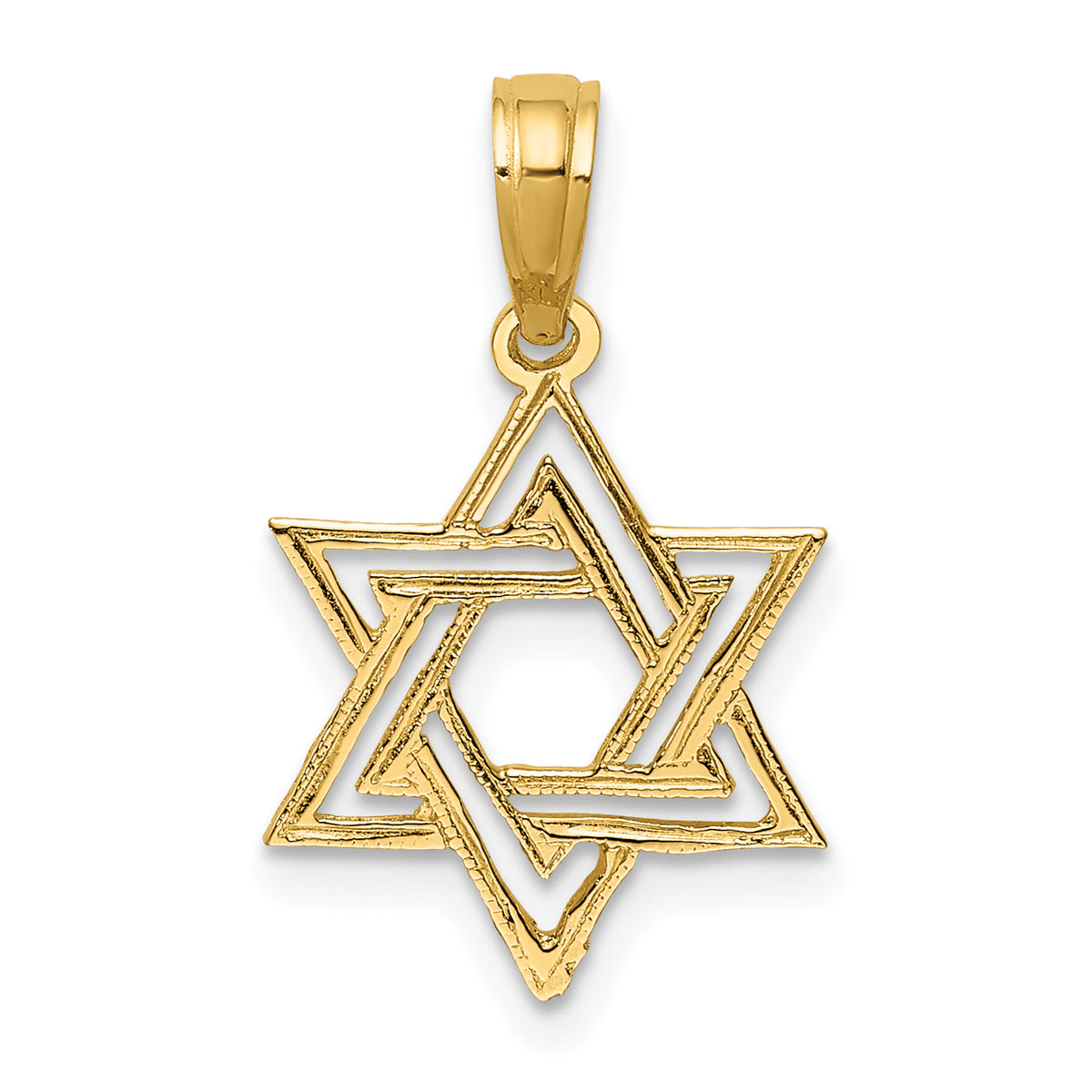 14K Polished Star Of David Charm