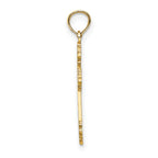 14K Polished and Textured Fancy Cross Charm