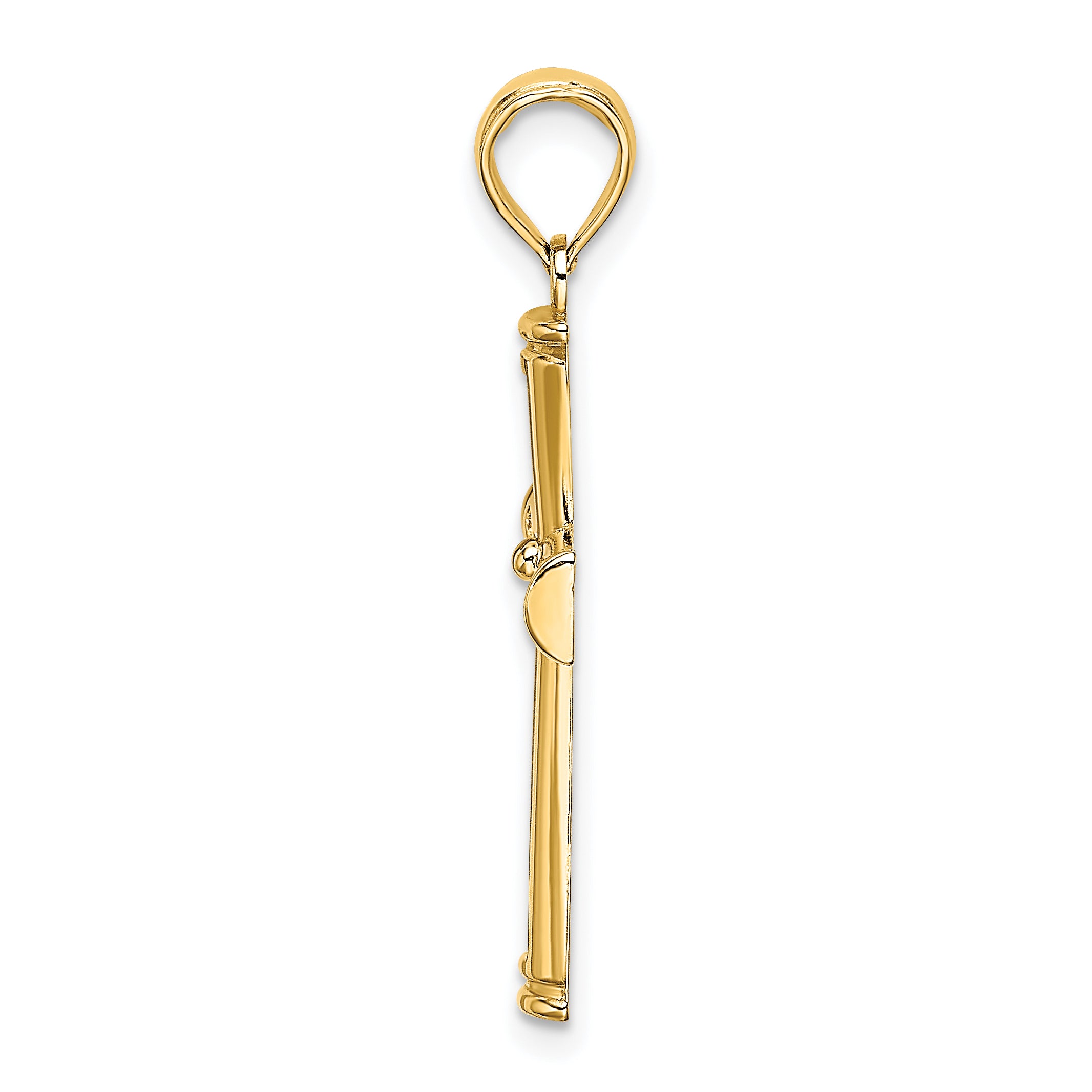 14K Polished and Cut-Out Cross Secondary image