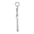 14K White Gold Polished and Cut-Out Cross