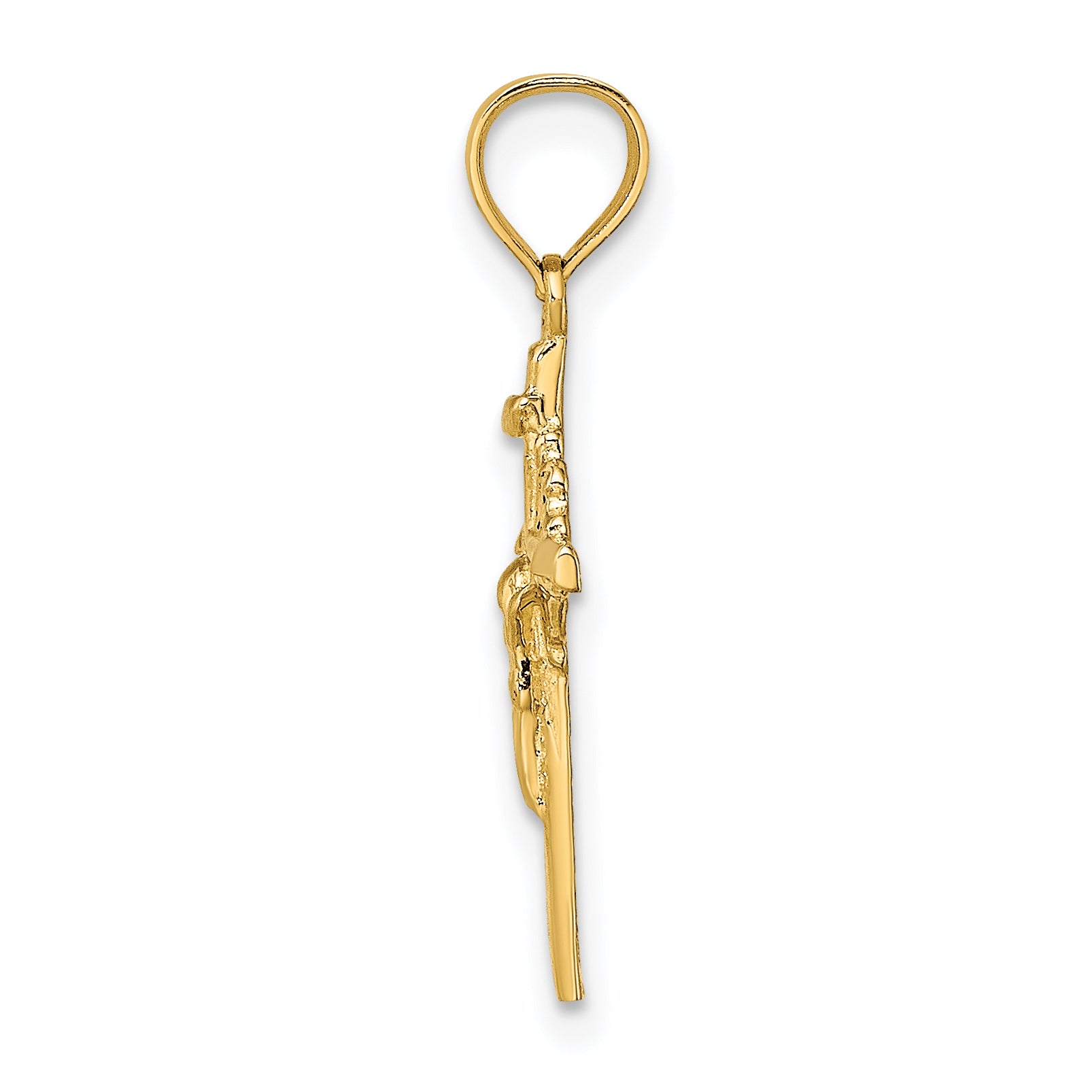 14K 2-D Starburst Crucifix Charm Secondary image
