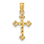 14k D/C Cross Pendant