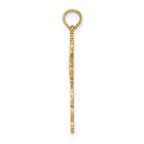 14K Cut-Out Scroll Framed Cross Charm