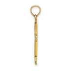 14K Polished Beveled Cut-out Cross Pendant