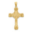 14K Crucifix W/ Sunburst Charm