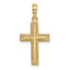 14K Cross w/ Textured Border Design Charm
