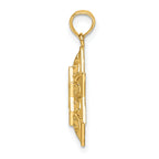 14K Textured Star Of David Charm