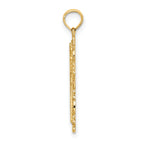 14K Cross w/ Filigree Lace Trim Charm