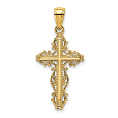 14K Cross w/ Lace Trim Charm