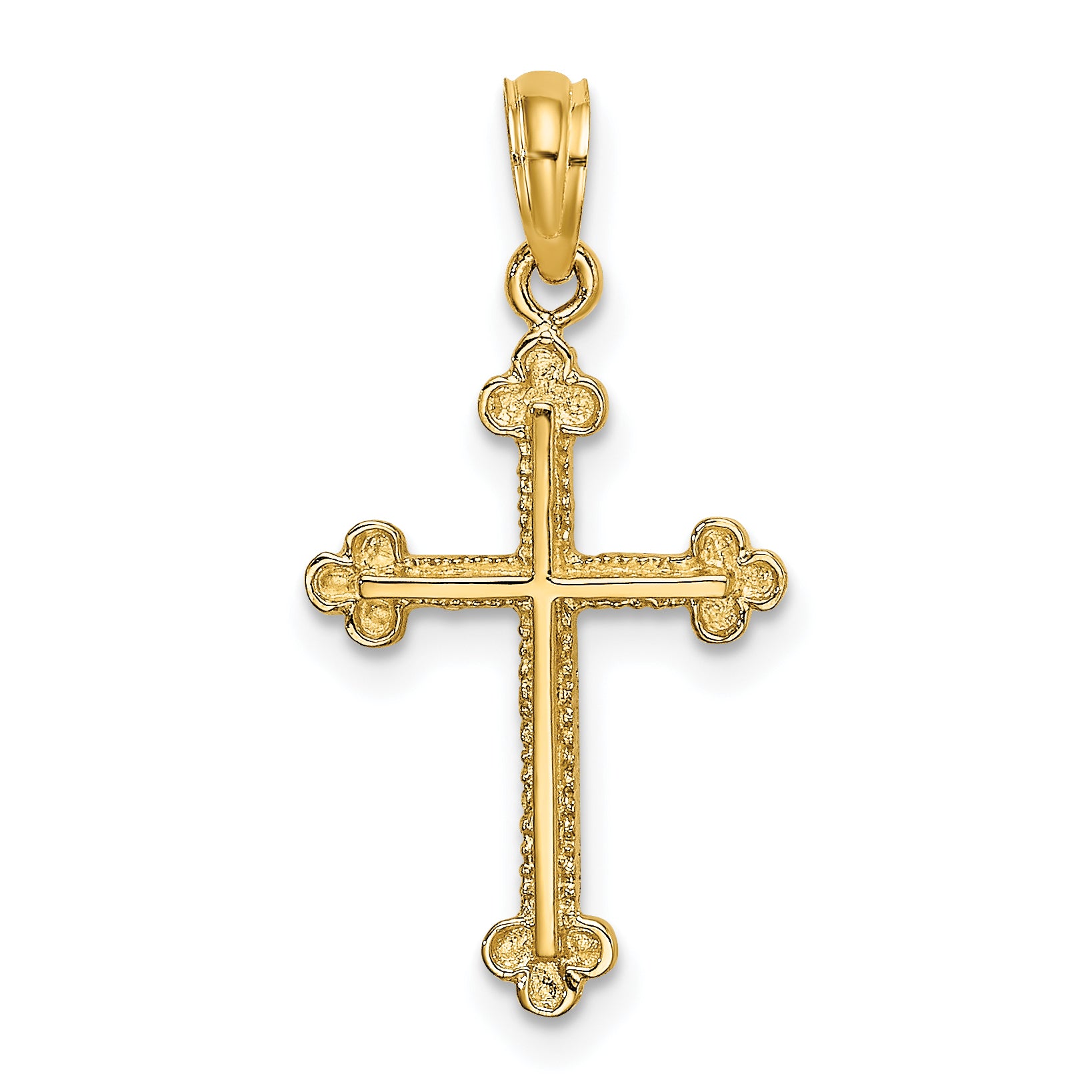 14K Cross W/ Spade Tip Edges Charm Main image
