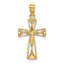 14K Polished Cut-Out Design Cross Charm
