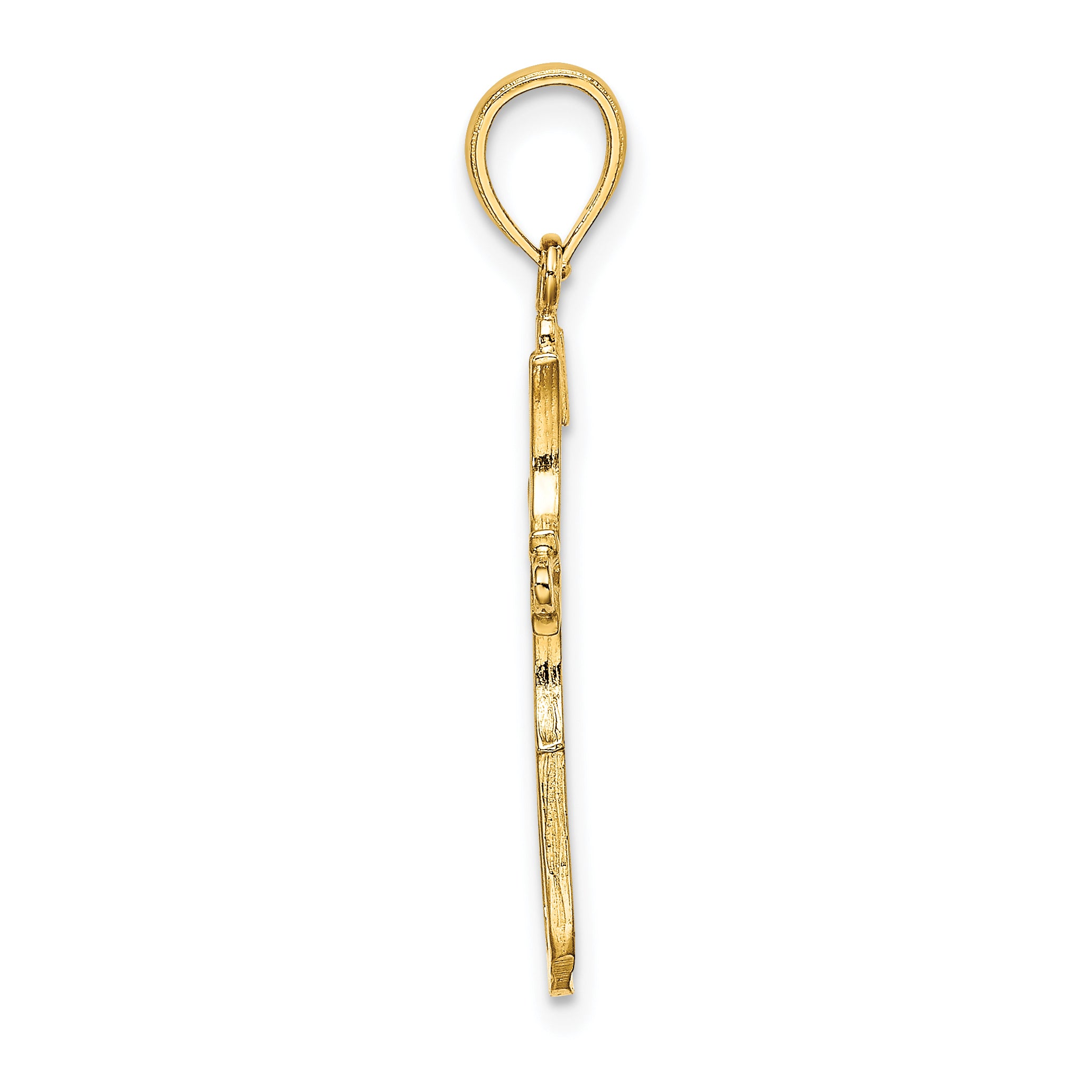 14K Cross Cut-Out and Polished Cross Charm Secondary image