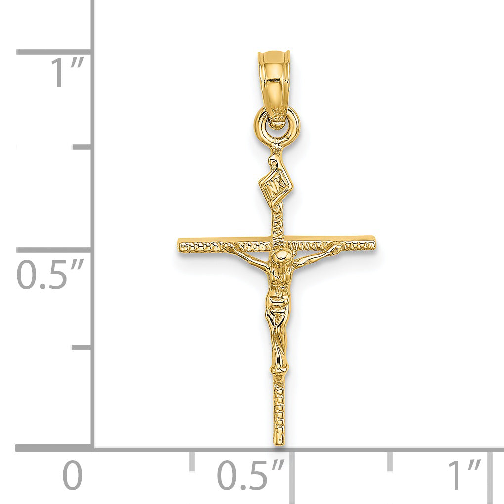 14K INRI Crucifix Charm
