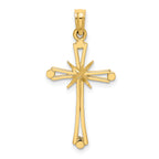 14K D/C w/ X-Center On Cross Charm