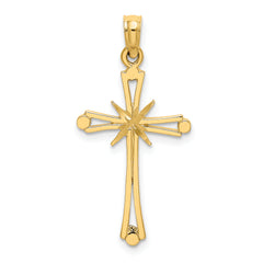 14K D/C w/ X-Center On Cross Charm