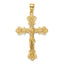 14K Engraved Crucifix Charm