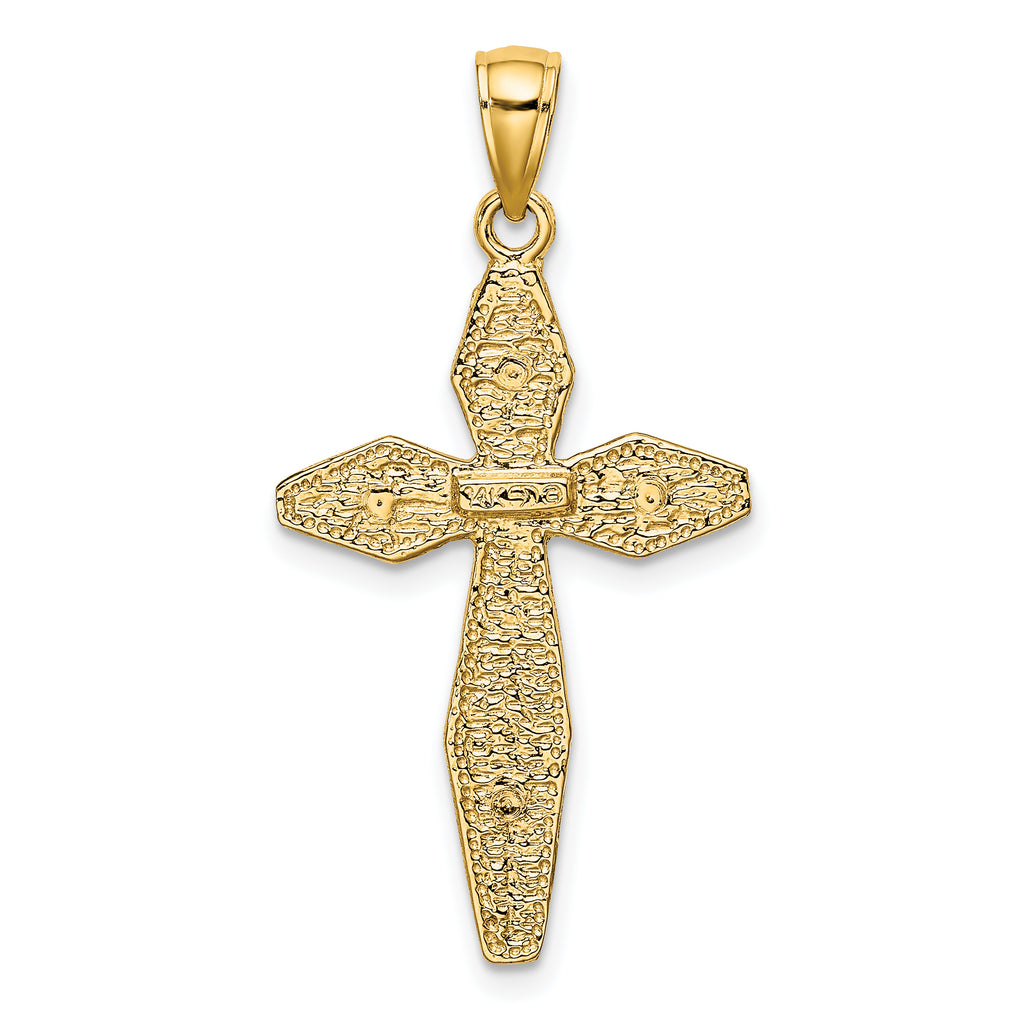 14K Polished Crucifix Charm