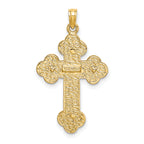 14K Crucifix W/ Budded Tips Charm