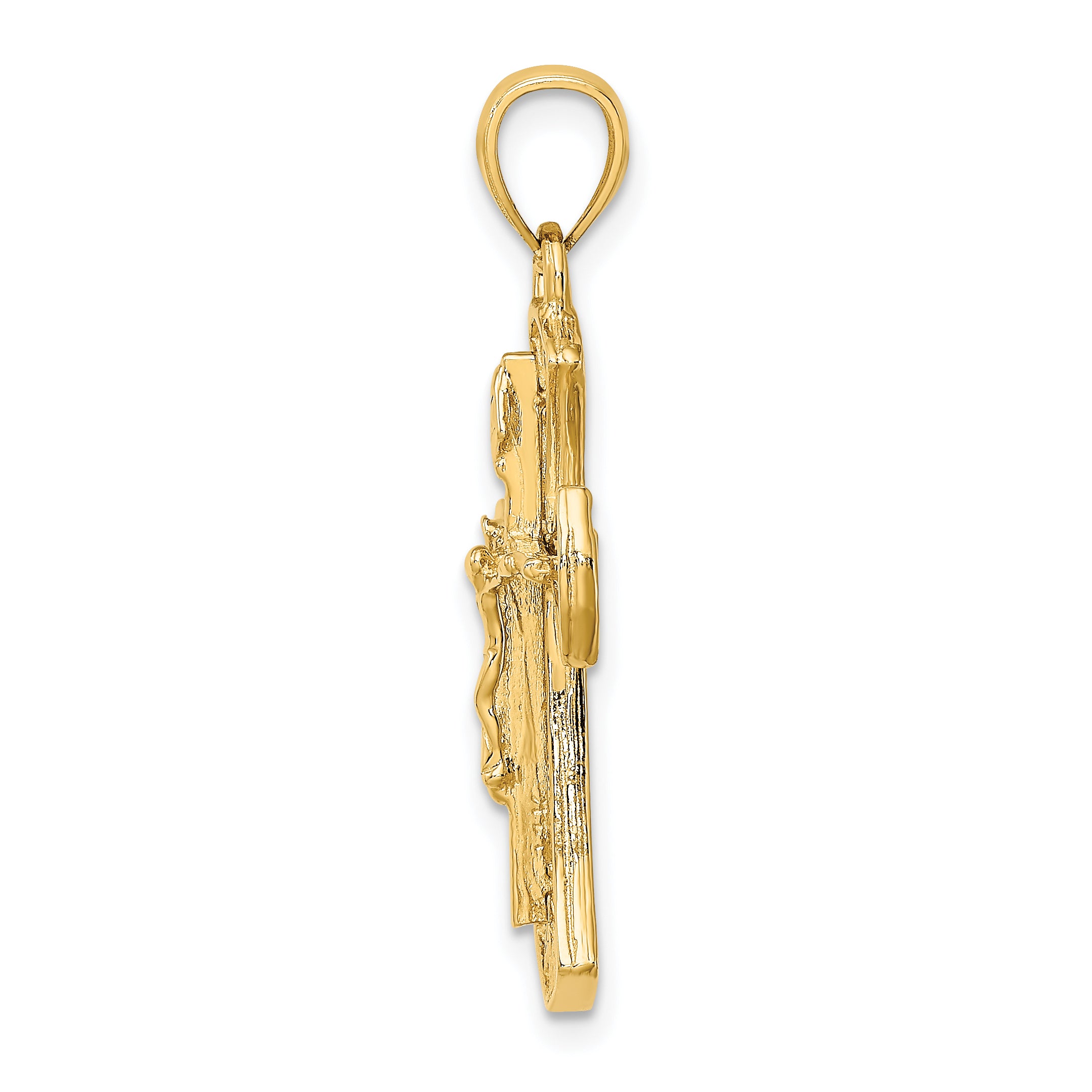 14K Crucifix Charm Secondary image