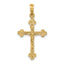 14K Narrow Budded Crucifix Charm