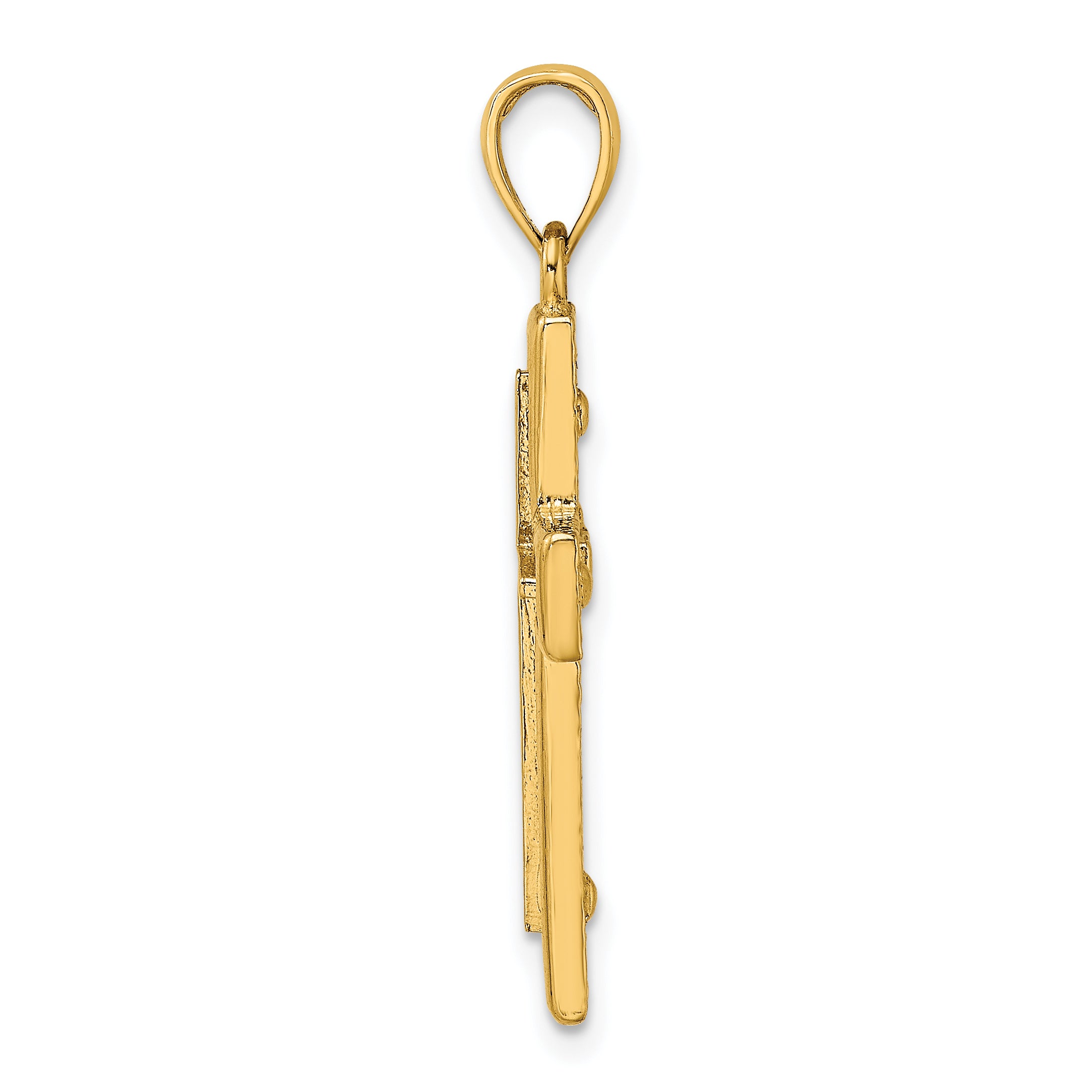 14K 2-D Cross Charm Secondary image