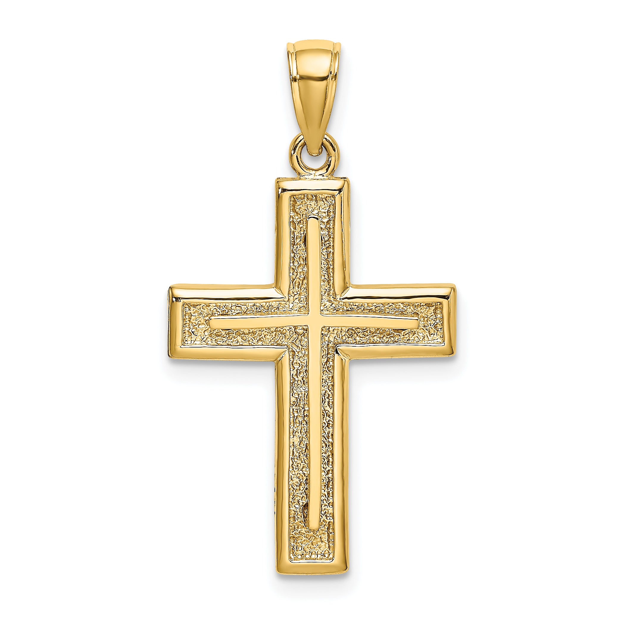 14K 2-D Cross Charm Main image