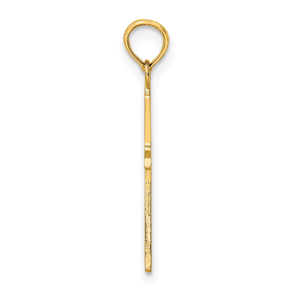14K Polished Cross Charm