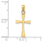 14K Polished Cross Charm