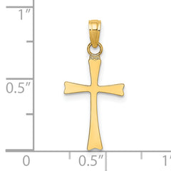 14K Polished Cross Charm