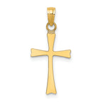 14K Polished Cross Charm