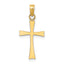 14K Polished Cross Charm