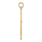 14K Polished and Cut-Out Cross Charm