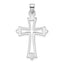 14K White Gold Polished and Cut-Out Cross Charm