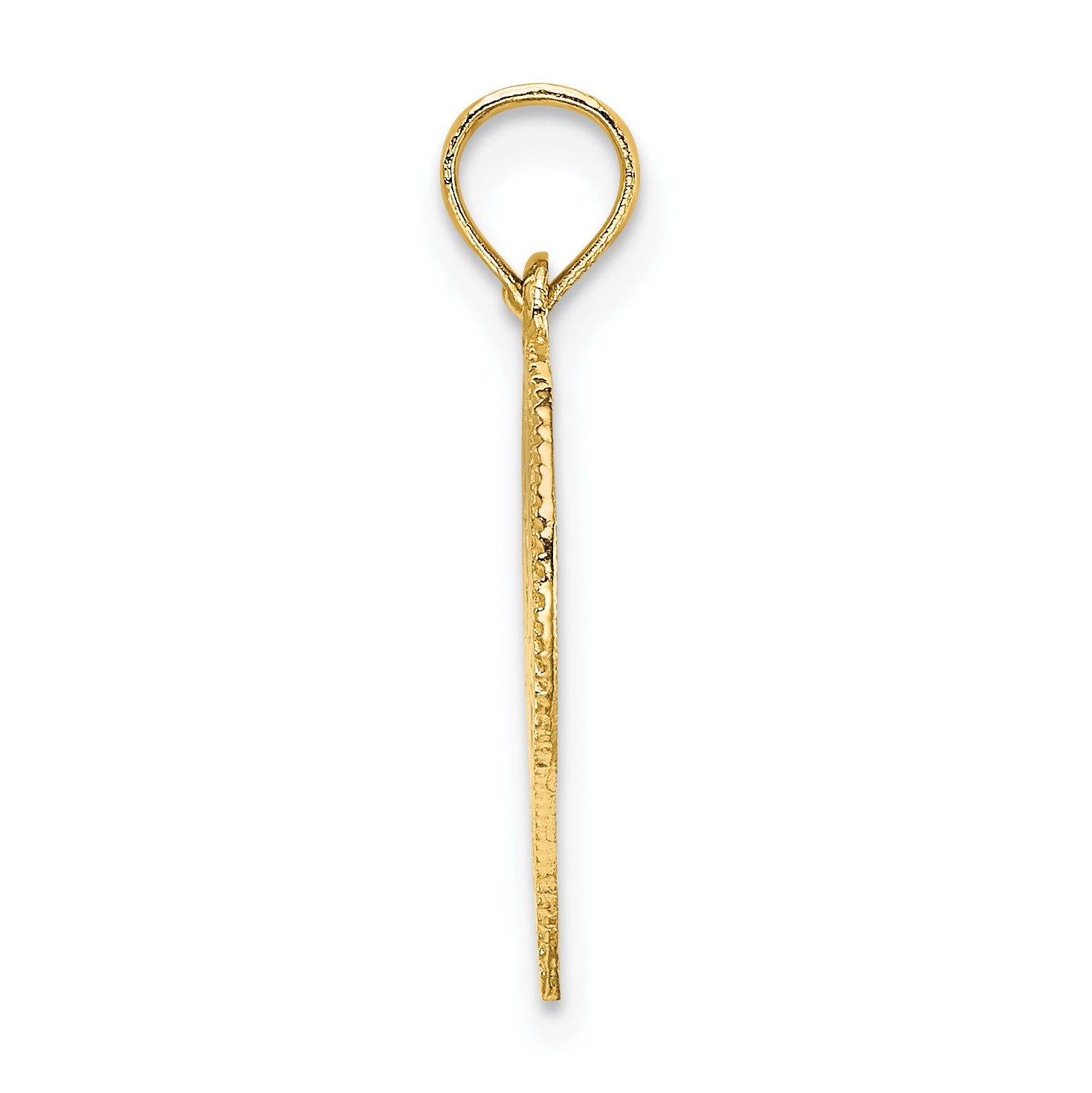 14K Polished Angel In Heart Charm Secondary image