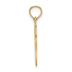 14K Polished Angel In Heart Charm