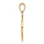 14K Polished and Satin Miraculous Medal Charm