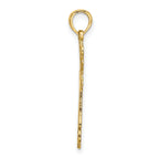 14K Cross Cut-Out w/ Heart Ends Charm