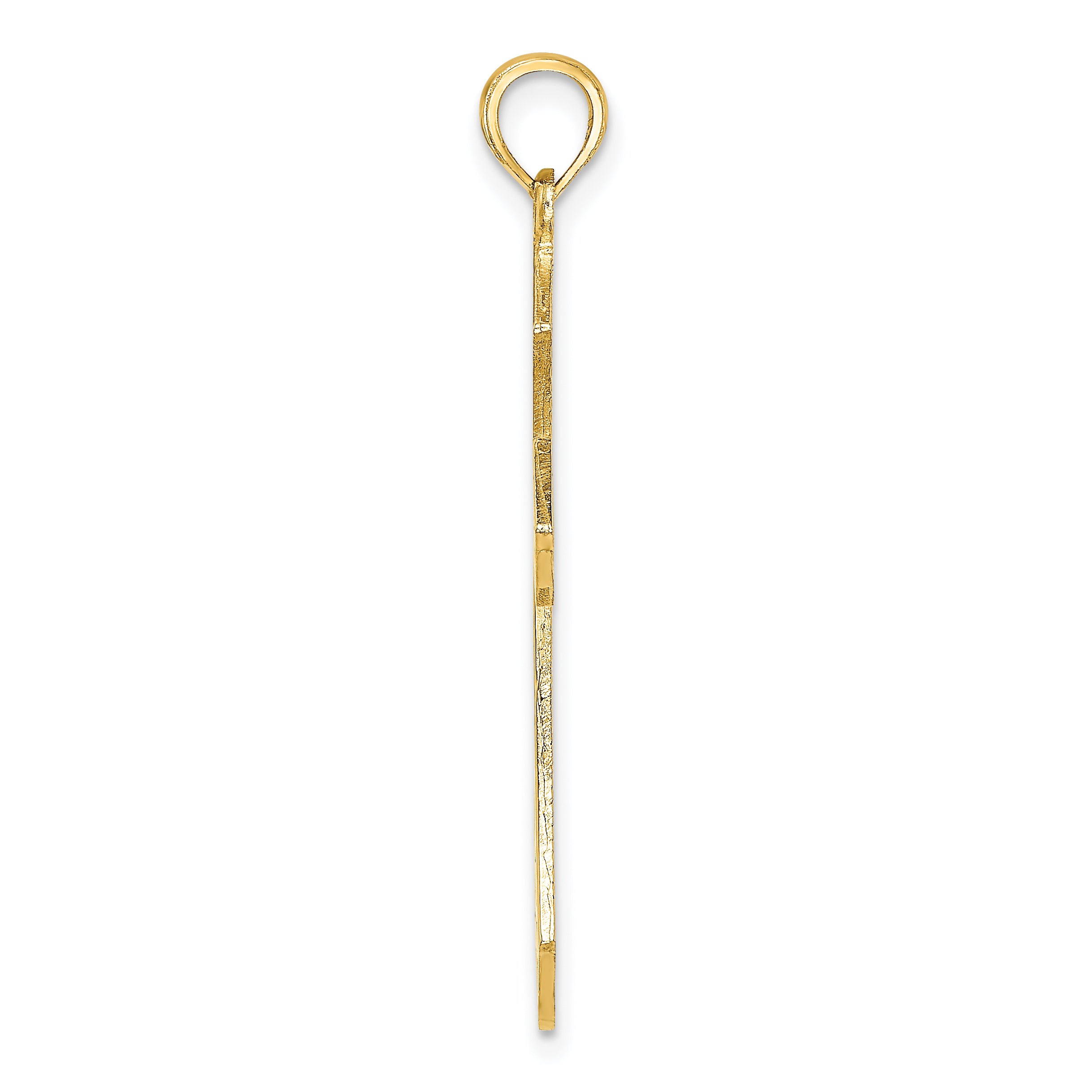 14K Filigree Cross Charm