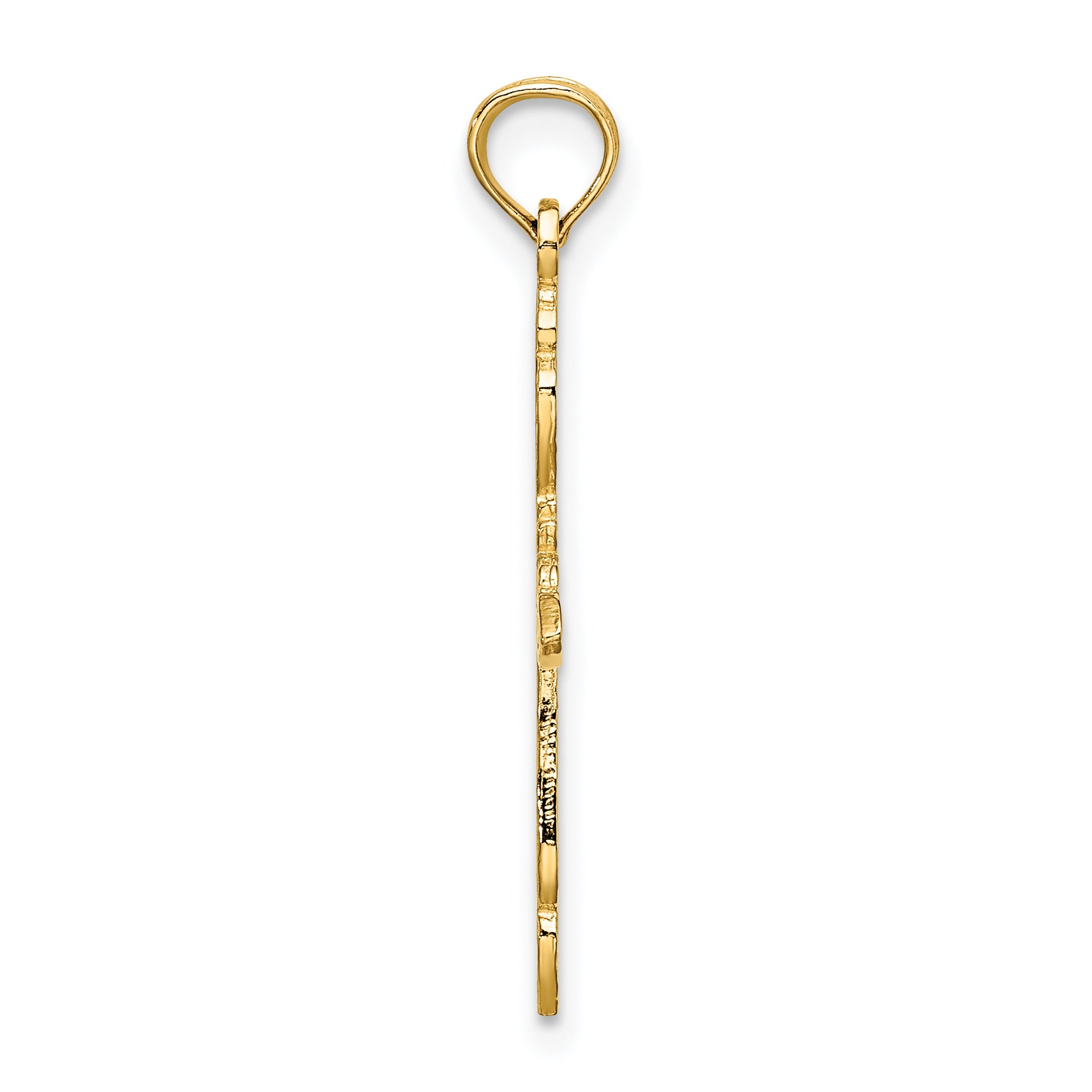 14K Polished and Cut-Out Cross Charm Secondary image