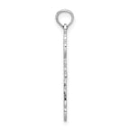 14K White Gold Polished and Cut-Out Cross Charm