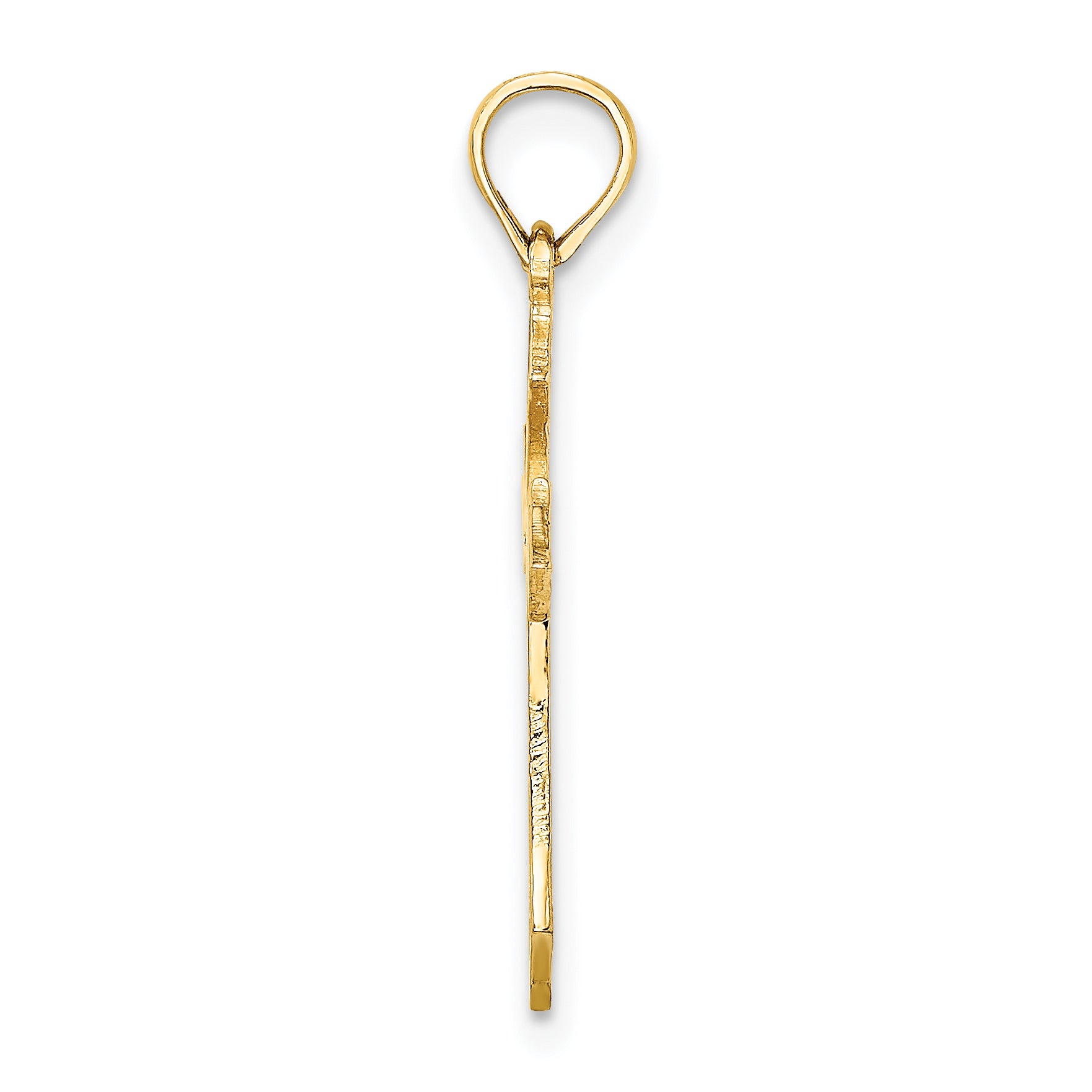 14K Filigree Cross Charm