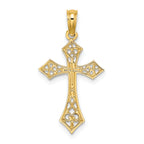 14K Filigree Cross Charm