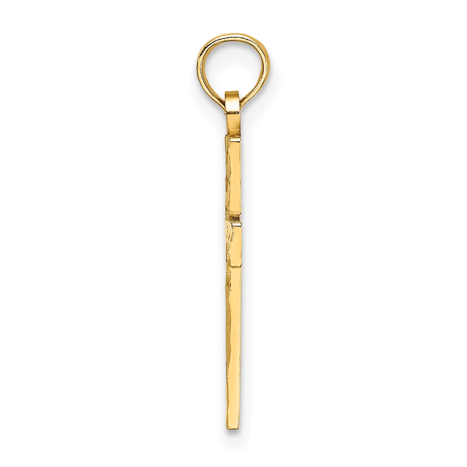 14K D/C Block Cross  Charm Secondary image