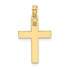 14K D/C Block Cross  Charm