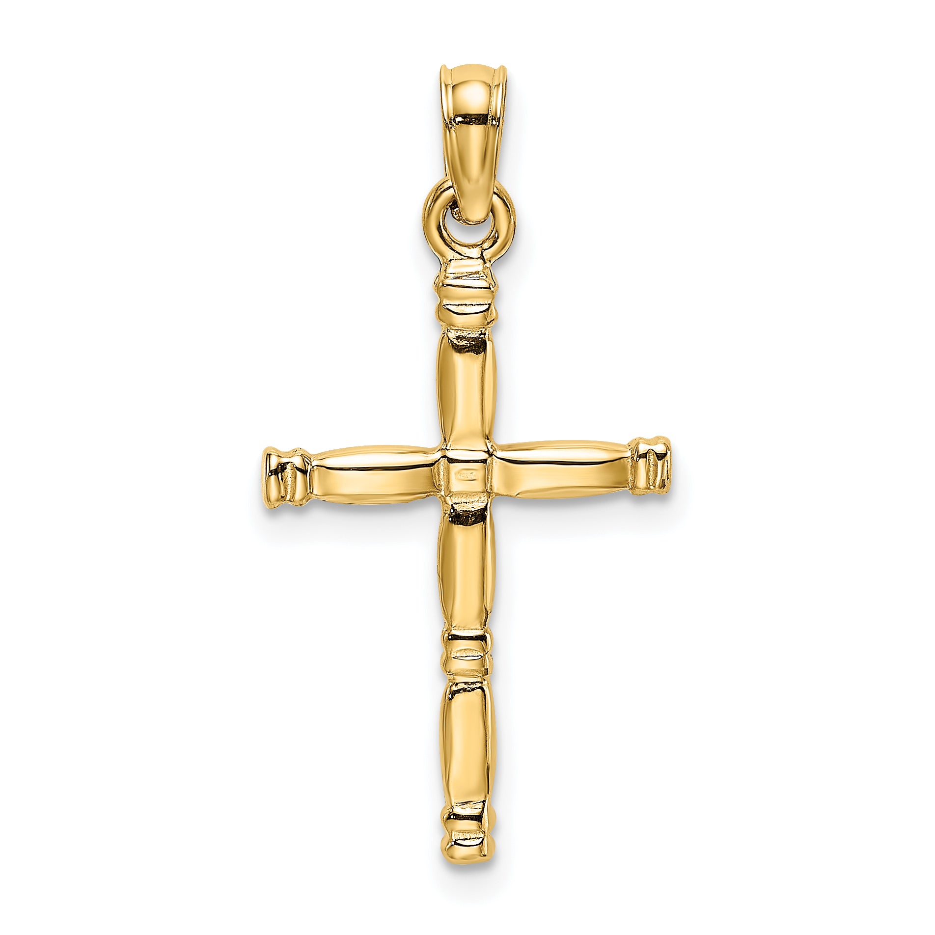 14K 3-D Polished Cross Charm Main image