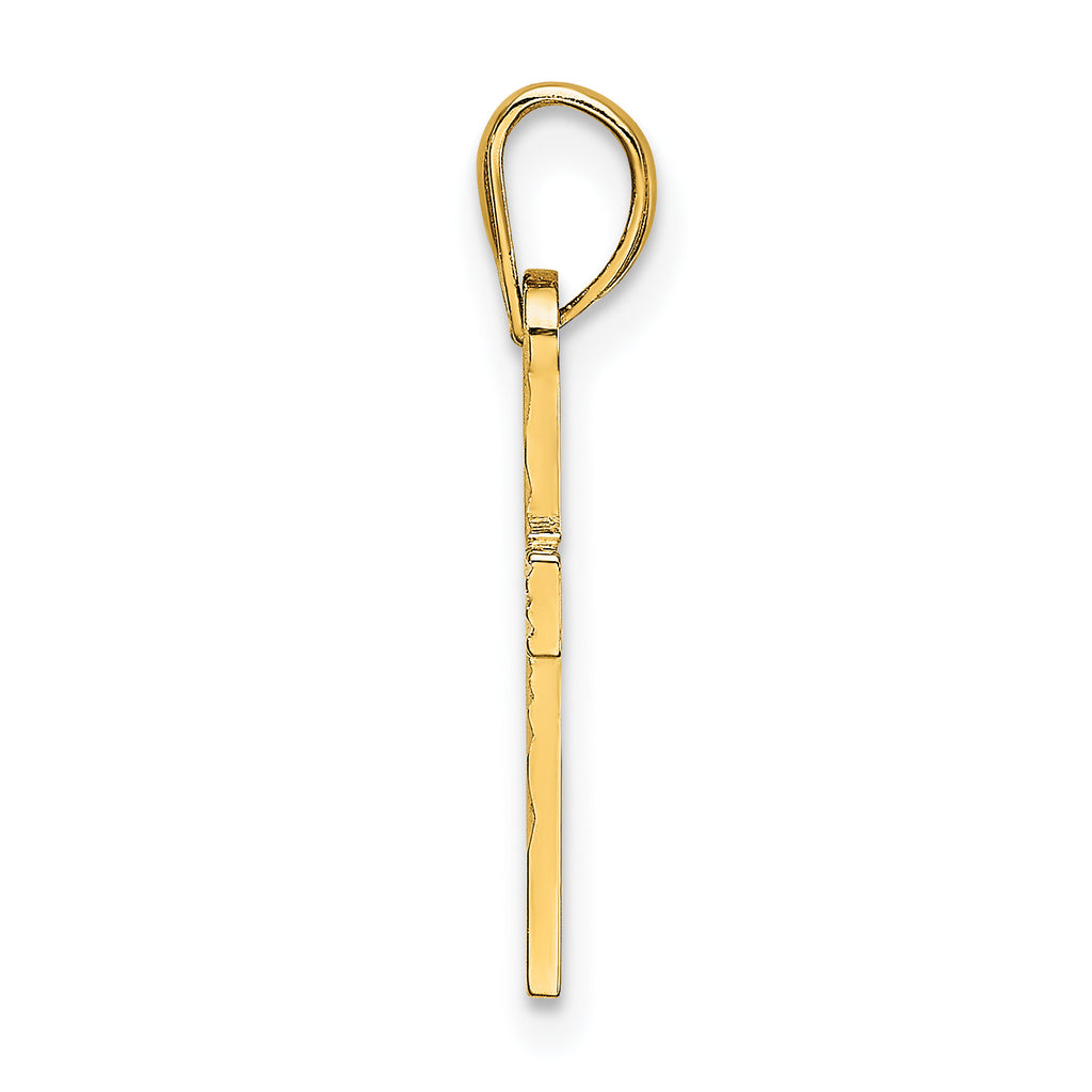 14K D/C Cross Charm