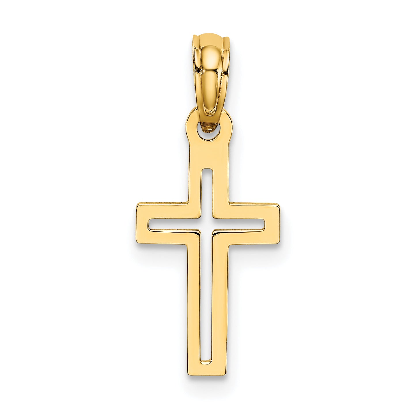 14K D/C Cross Charm