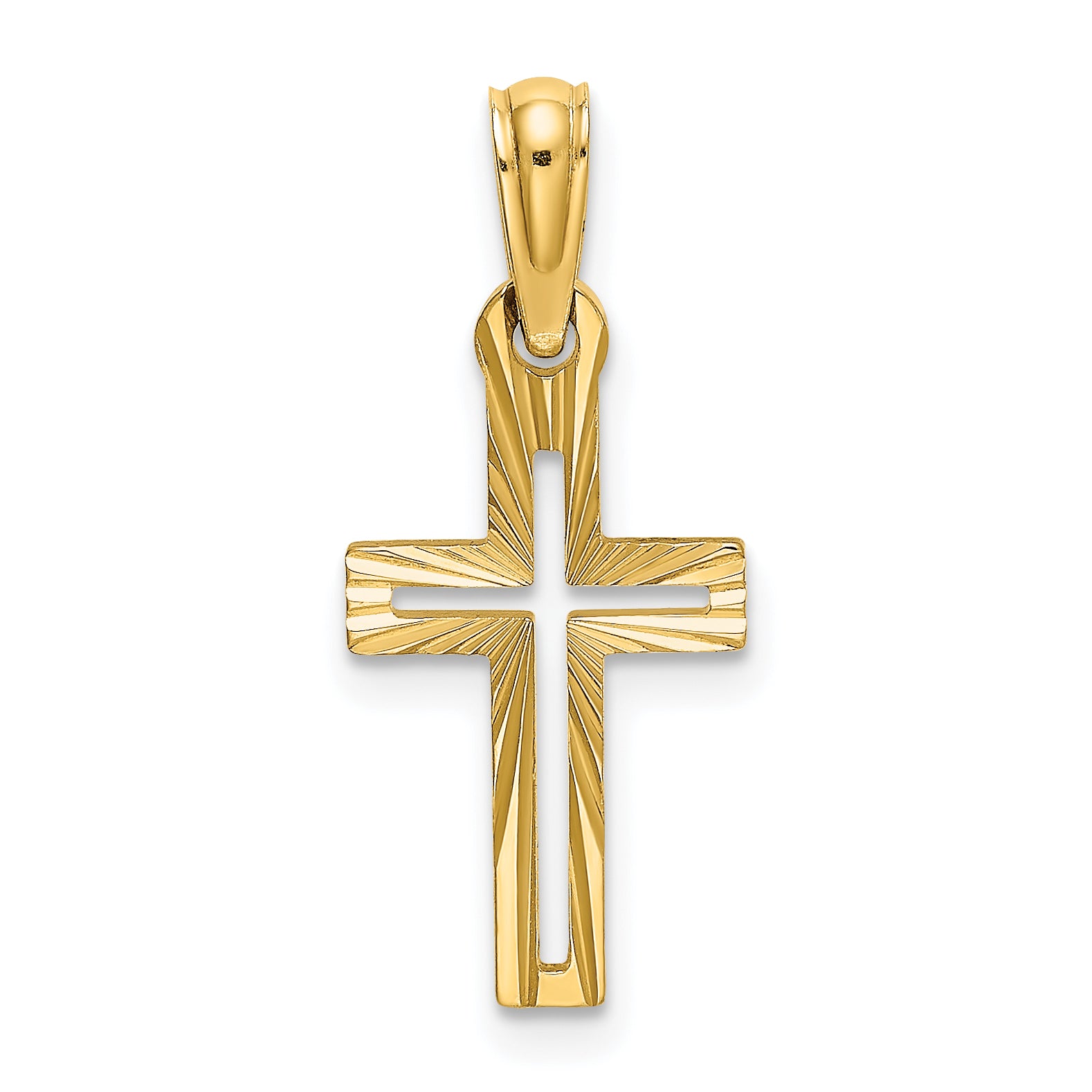 14K D/C Cross Charm Main image