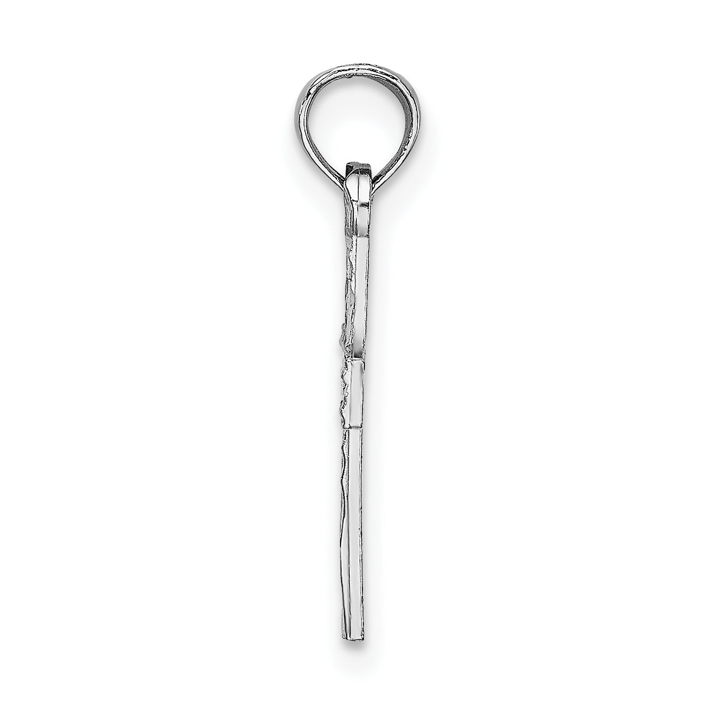 14K White Gold D/C Cross Charm Secondary image